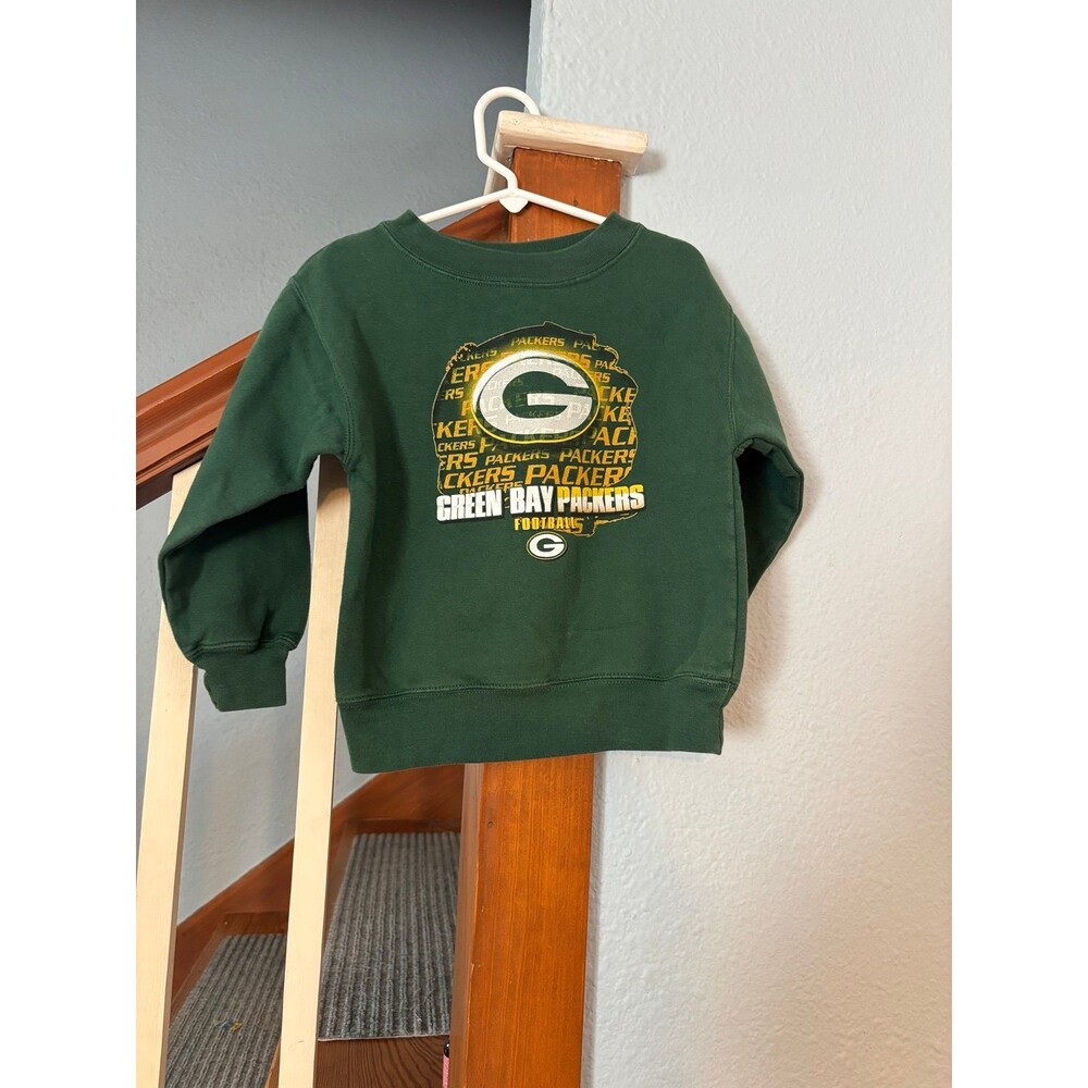 NFL Green Bay packers football vintage sweatshirt 4 logo spellout